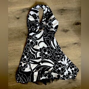 Black and White Floral Dress